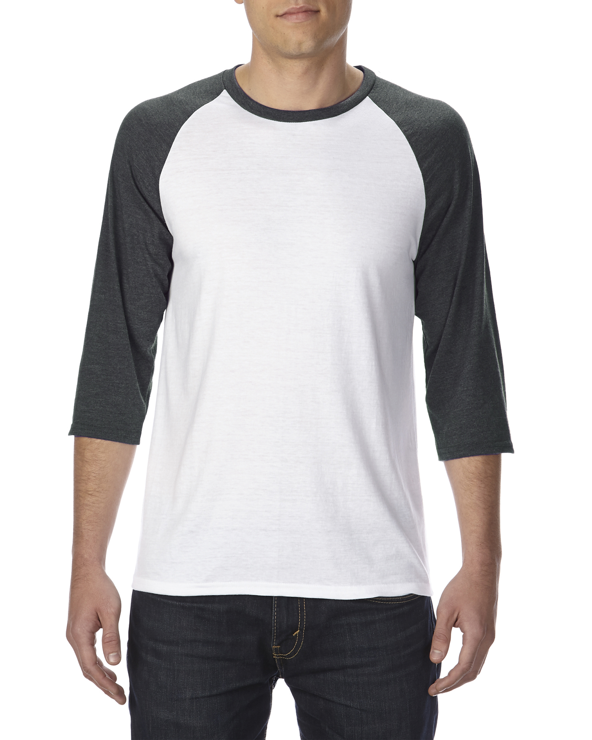 T-shirt Tri-Blend 3/4 Sleeve Raglan Tee ANVIL