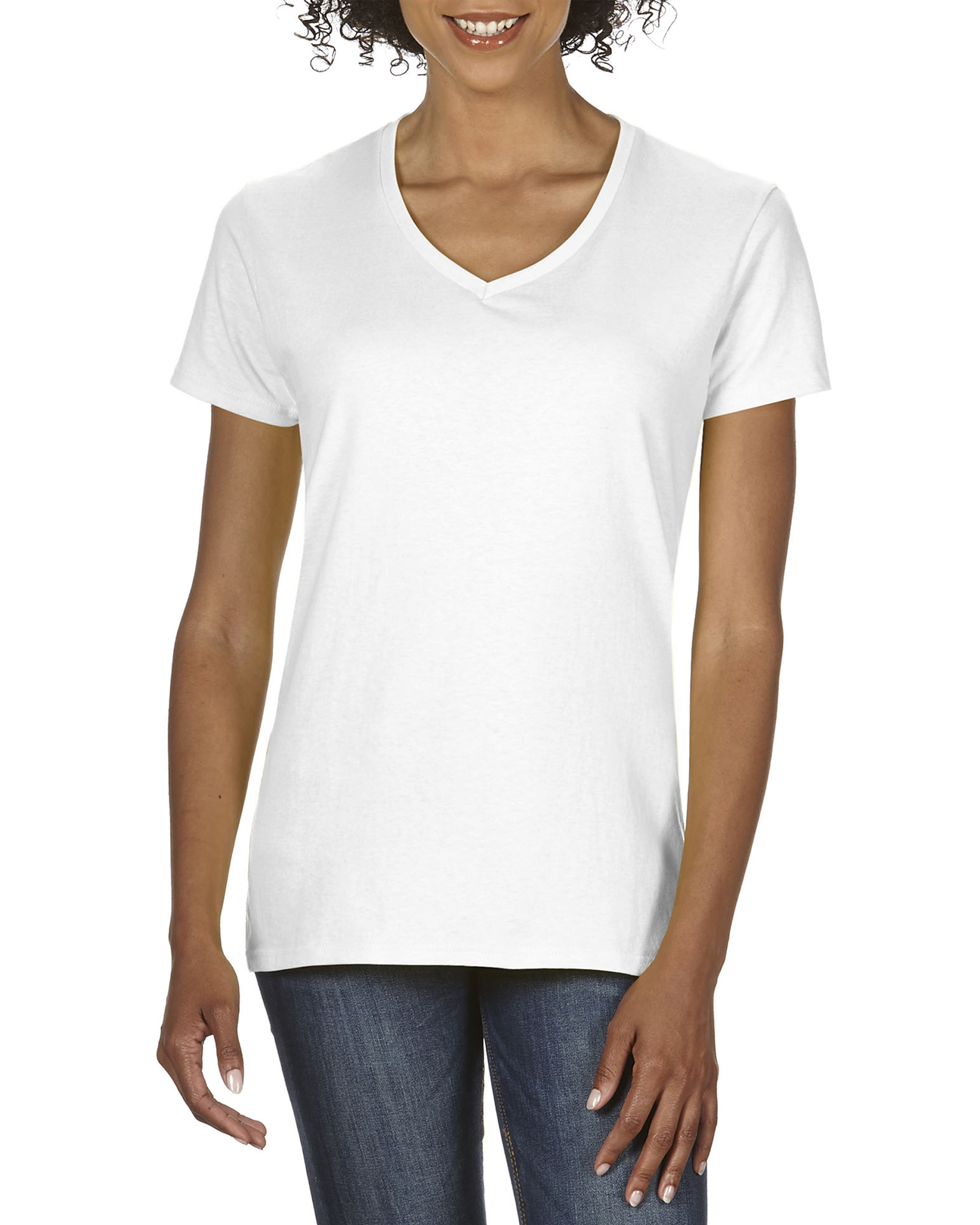 T-shirt damski V-Neck Premium Cotton GILDAN