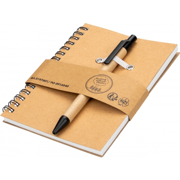 Notes A6 w linie z papieru z recyklingu z długopisem KEYSTONE
