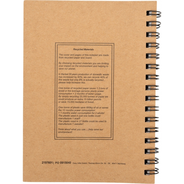 Notes A6 w linie z papieru z recyklingu z długopisem KEYSTONE