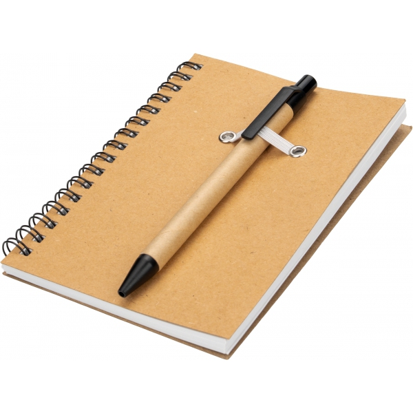 Notes A6 w linie z papieru z recyklingu z długopisem KEYSTONE