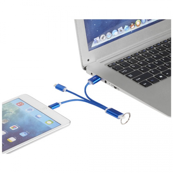 Kabel do ładowania 3w1 Metal z kółkiem na klucze