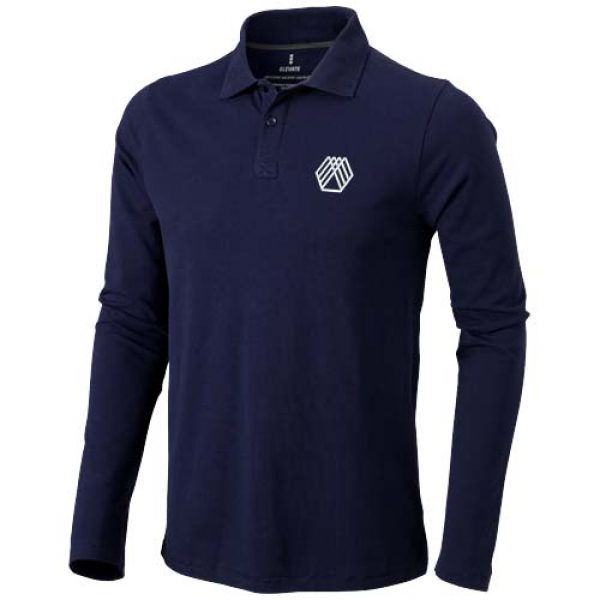 Męskie polo Calgary z długim rękawem 180 g/m²