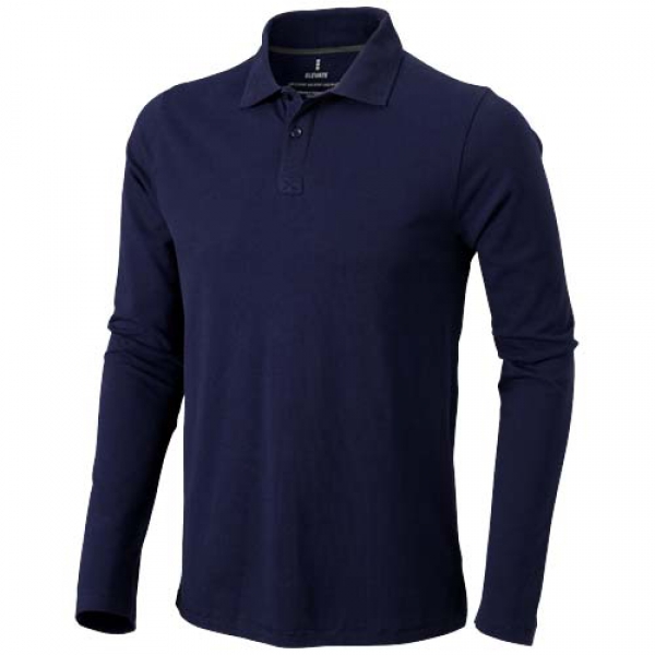 Męskie polo Calgary z długim rękawem 180 g/m²