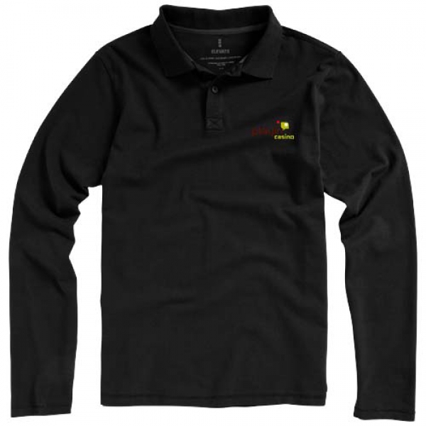 Męskie polo Calgary z długim rękawem 180 g/m²