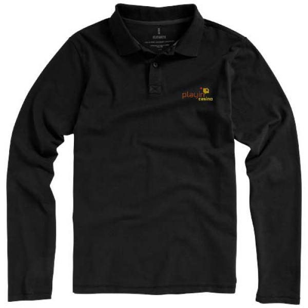 Męskie polo Calgary z długim rękawem 180 g/m²