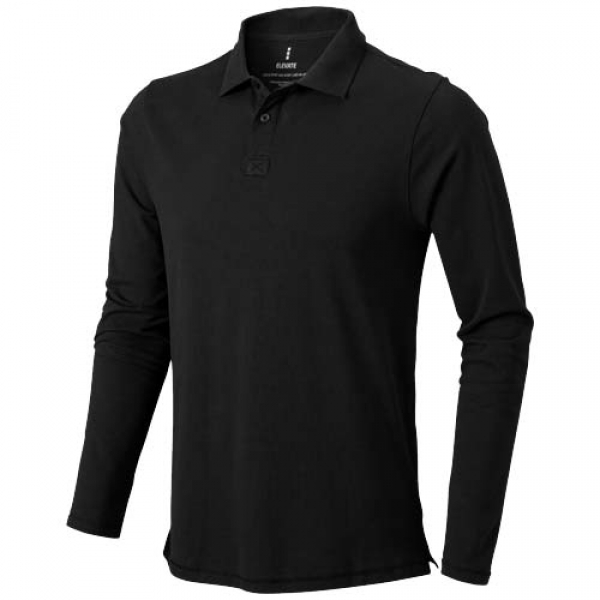 Męskie polo Calgary z długim rękawem 180 g/m²