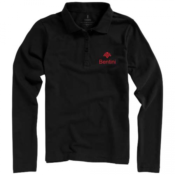 Damskie polo Calgary z długim rękawem 180 g/m²