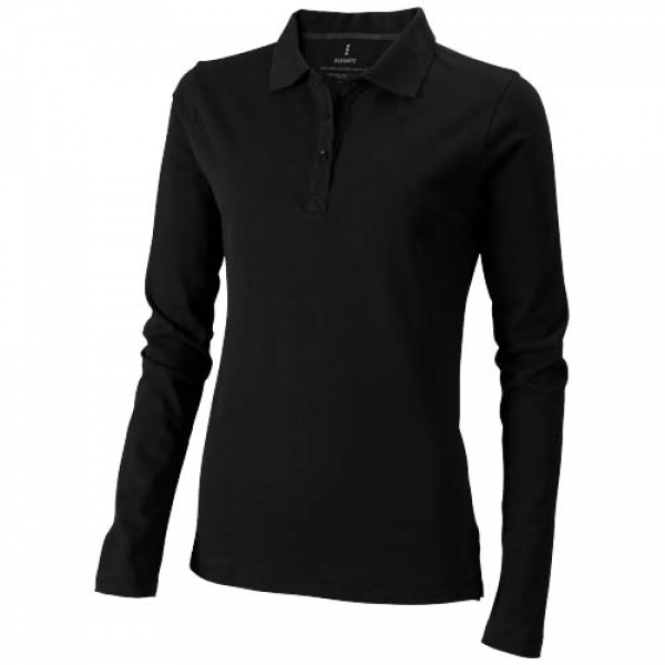 Damskie polo Calgary z długim rękawem 180 g/m²