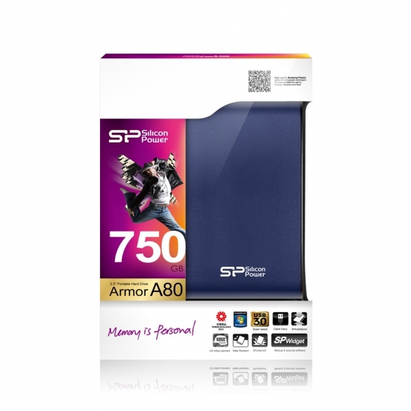 Przenośny dysk USB 3.0 Armor A80, 2TB Silicon Power