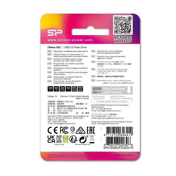 Pendrive Ultima U02, 64GB 2.0 Silicon Power