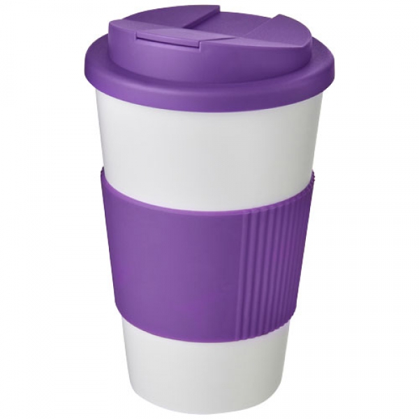 Kubek Americano® 350 ml z uchwytem i pokrywką chroniącą przed rozlaniem