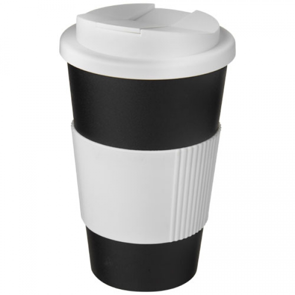Kubek Americano® 350 ml z uchwytem i pokrywką chroniącą przed rozlaniem