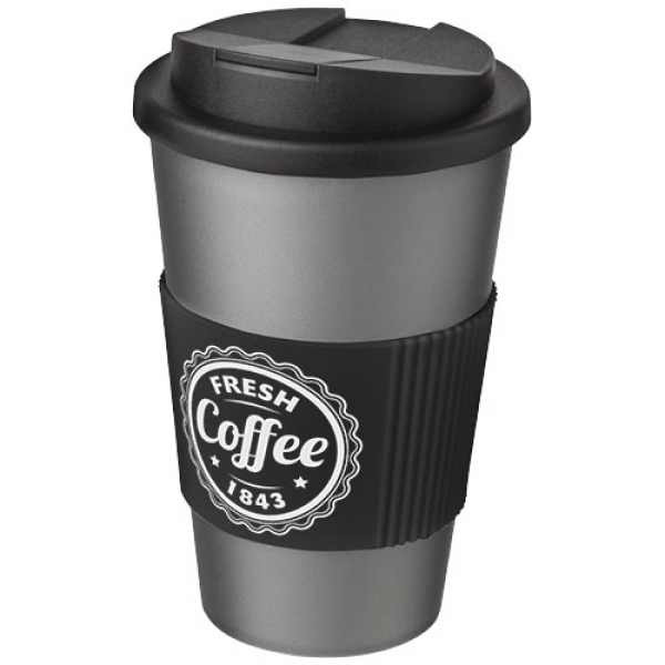 Kubek Americano® 350 ml z uchwytem i pokrywką chroniącą przed rozlaniem