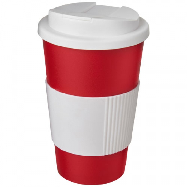 Kubek Americano® 350 ml z uchwytem i pokrywką chroniącą przed rozlaniem