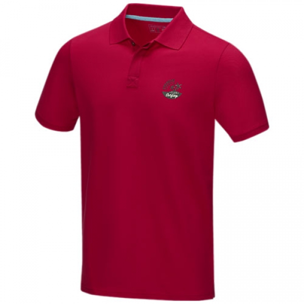 Męska organiczna koszulka polo Graphite