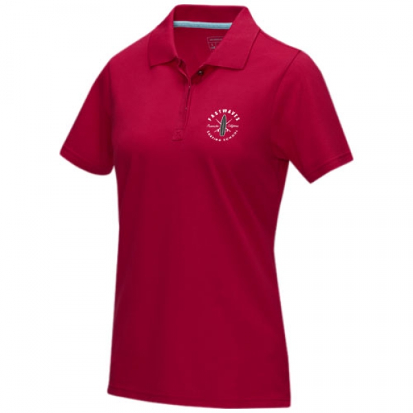 Damska organiczna koszulka polo Graphite