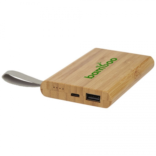 Powerbank Tulda o pojemności 5 000 mAh wykonany z bambusa