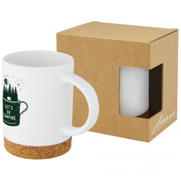 Neiva Kubek ceramiczny o pojemności 425 ml z korkową podstawą