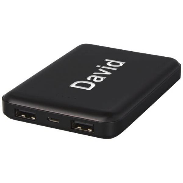 Gleam ultra cienki, podświetlany powerbank o pojemności 5000 mAh 