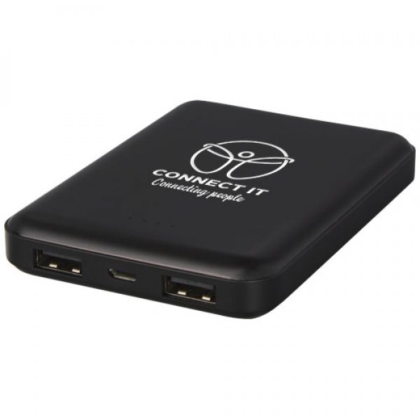 Gleam ultra cienki, podświetlany powerbank o pojemności 5000 mAh 