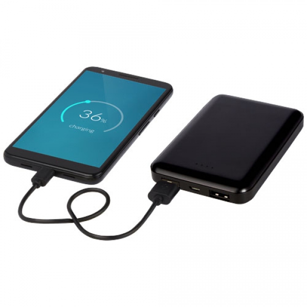 Gleam ultra cienki, podświetlany powerbank o pojemności 5000 mAh 