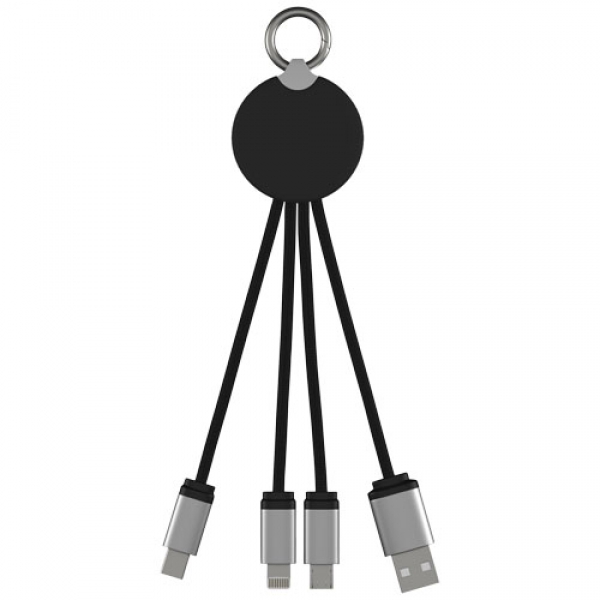 Kabel z podświetlonym logo 3w1 z brelokiem - SCX.design C16