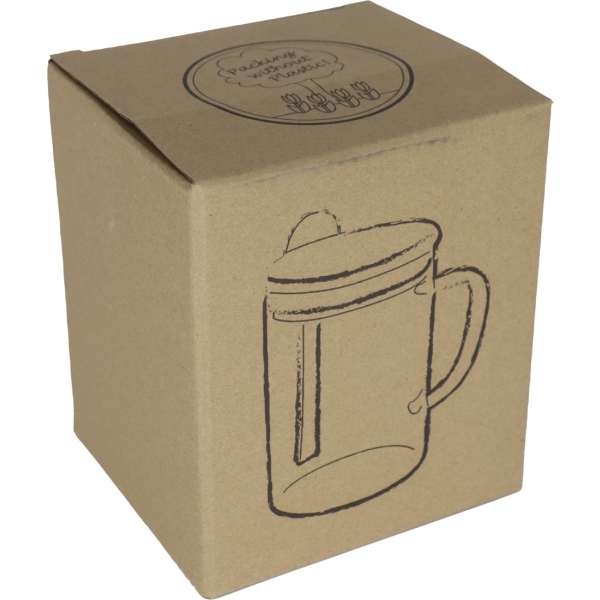 Kubek szklany z łyżeczką JACKSON 420 ml