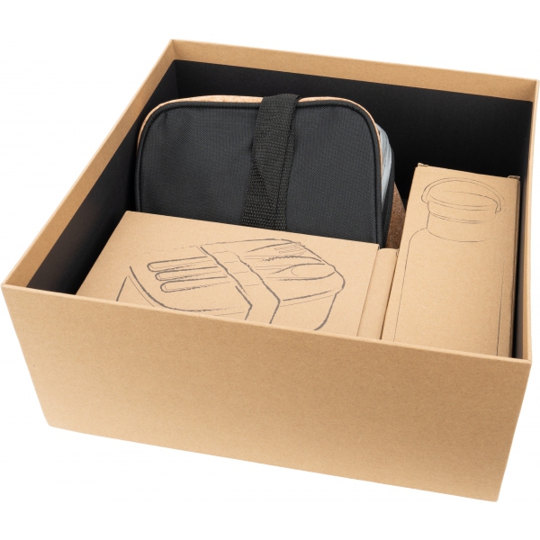 Zestaw lunch box, butelka 500 ml i torba termiczna BRIGITTE
