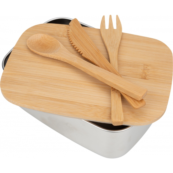 Lunch box ze sztućcami DIEST 1000 ml
