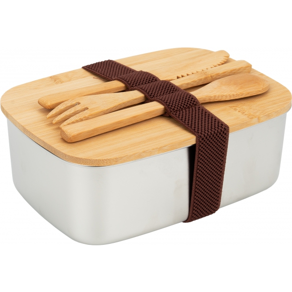 Lunch box ze sztućcami DIEST 1000 ml