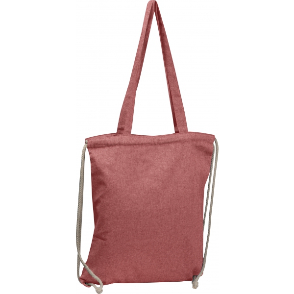 Torba bawełniana z długimi uszami z recyklingu 140 g/m2 ADDISON