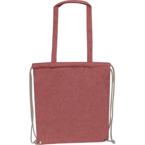 Torba bawełniana z długimi uszami z recyklingu 140 g/m2 ADDISON