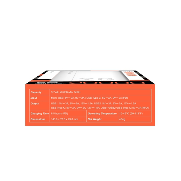 Power bank QS15 20 000 mAh Silicon Power