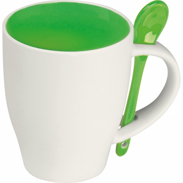 Kubek ceramiczny z łyżeczką 250 ml ARMANDO