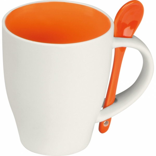 Kubek ceramiczny z łyżeczką 250 ml ARMANDO