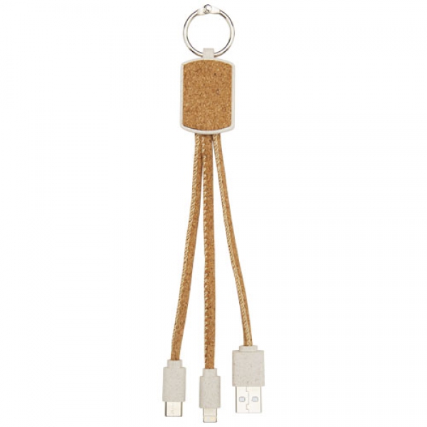 Bates słoma pszeniczna i korek, kabel do ładowarki 3 w 1