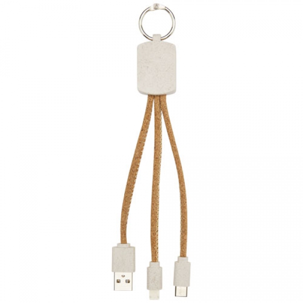 Bates słoma pszeniczna i korek, kabel do ładowarki 3 w 1