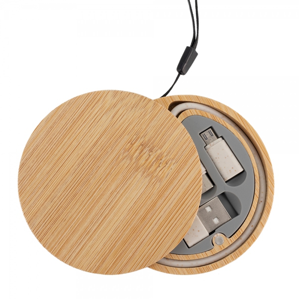 Kabel 4w1 w drewnianej obudowie, LH-ZM01