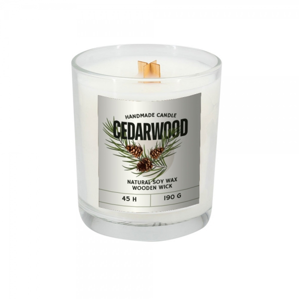 Świeca sojowa 190g Cedarwood