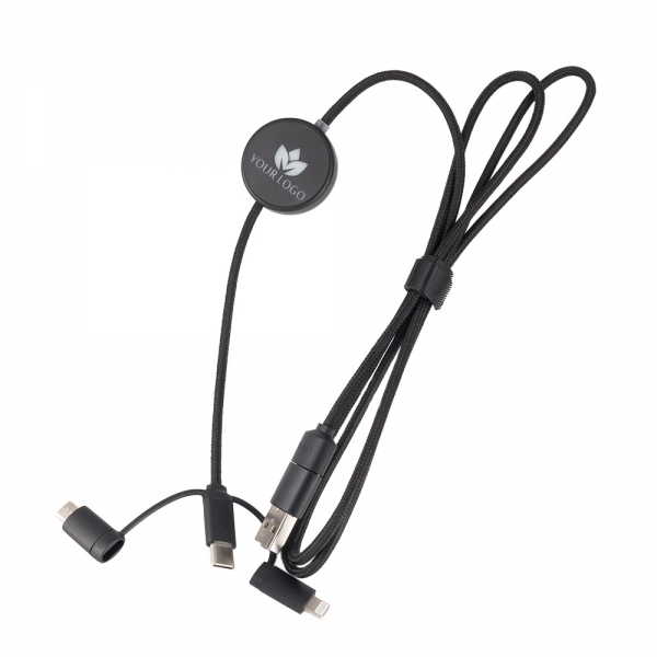 Kabel 4w1 z podświetlanym logo, LH-ZM02