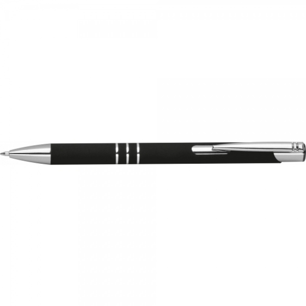 Długopis z aluminium z recyklingu półżelowy soft touch DUNMORE