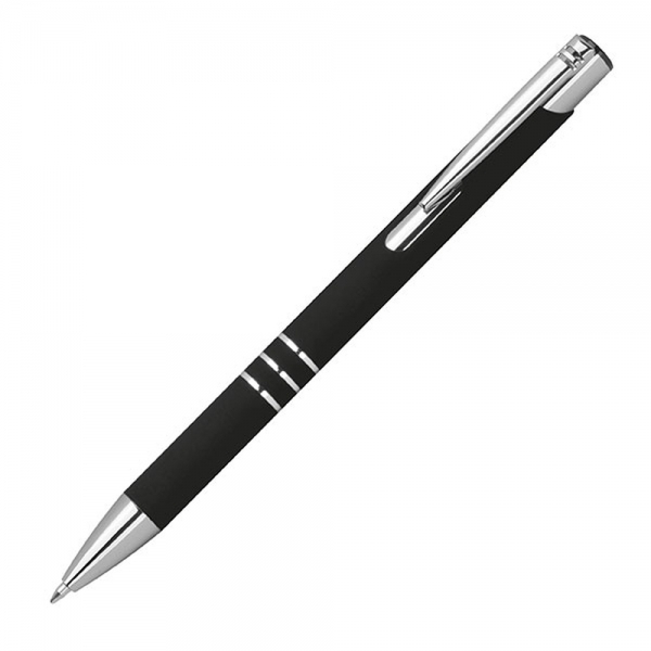 Długopis z aluminium z recyklingu półżelowy soft touch DUNMORE