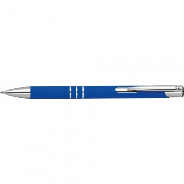 Długopis z aluminium z recyklingu półżelowy soft touch DUNMORE