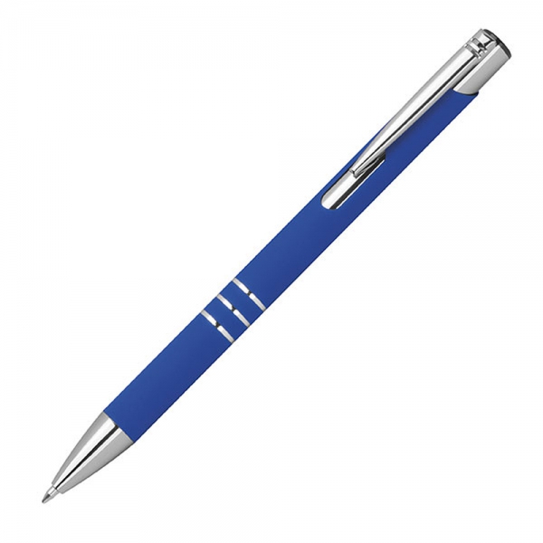 Długopis z aluminium z recyklingu półżelowy soft touch DUNMORE