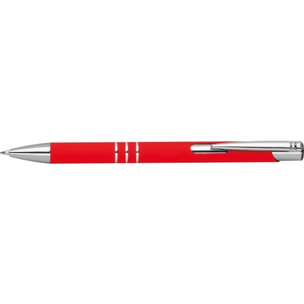 Długopis z aluminium z recyklingu półżelowy soft touch DUNMORE