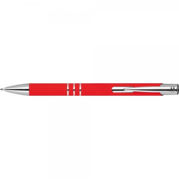 Długopis z aluminium z recyklingu półżelowy soft touch DUNMORE