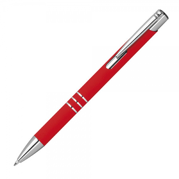 Długopis z aluminium z recyklingu półżelowy soft touch DUNMORE