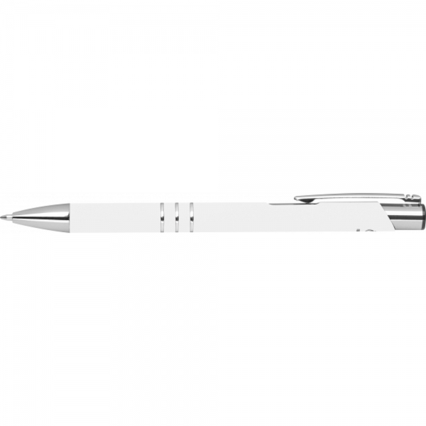 Długopis z aluminium z recyklingu półżelowy soft touch DUNMORE