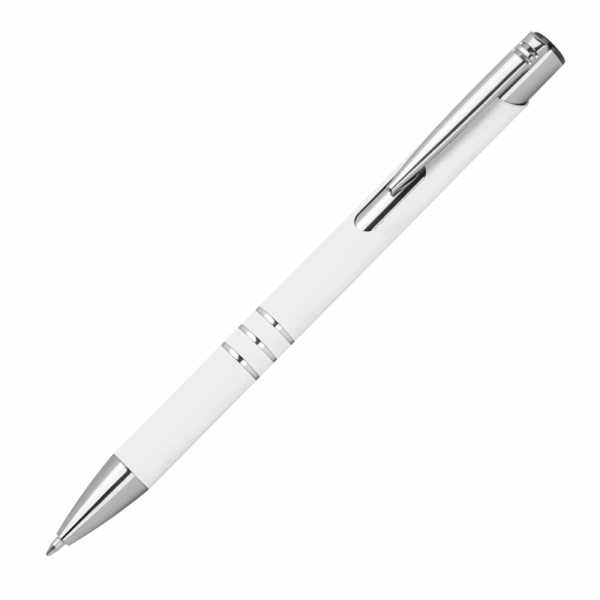 Długopis z aluminium z recyklingu półżelowy soft touch DUNMORE